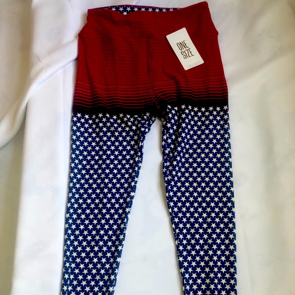 Lularoe OS 4th of July leggings